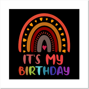 It'S My Birthday For Women Teens Girls Rainbow Posters and Art